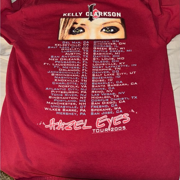 Kelly Clarkson hazel eyes concert tee from 2005! - Picture 2 of 3